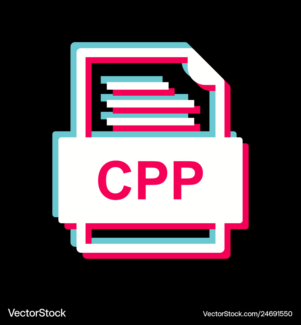 Cpp file document icon Vector Image
