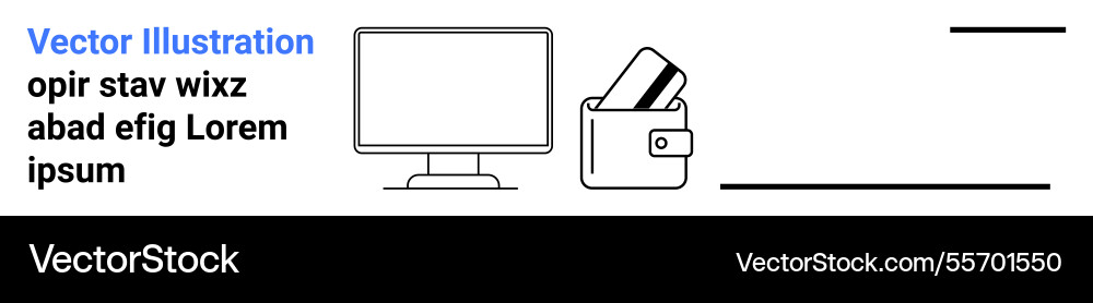 Digital payment concept with computer display Digital payment concept with computer display vector image