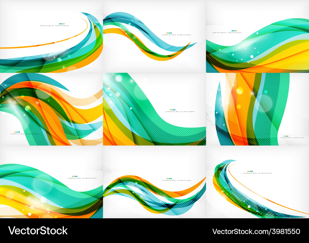 Dynamic Color Wave Abstract vector image