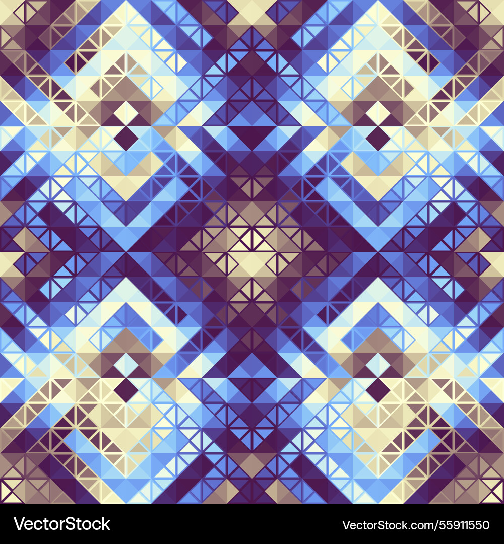 Geometric abstract triangles pattern seamless vector image