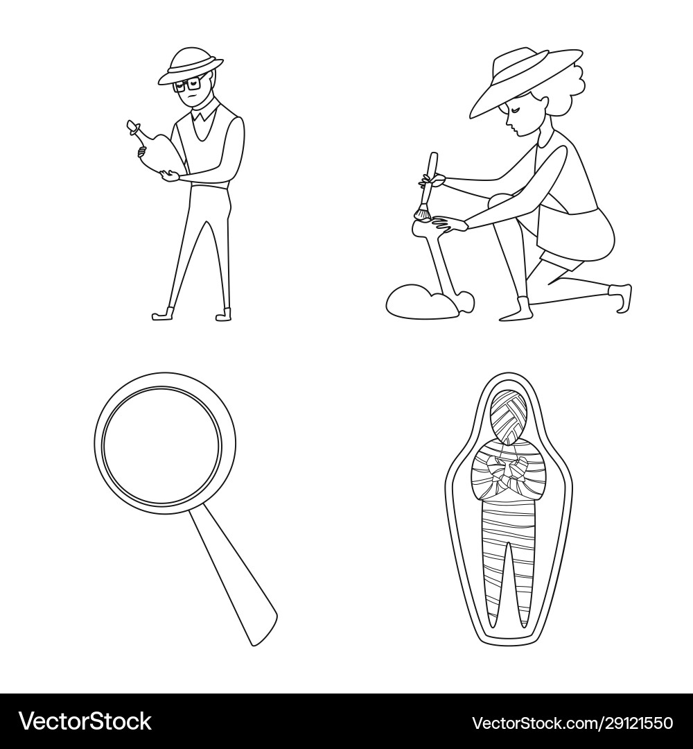 Isolated object story and research symbol set Isolated object story and research symbol set Vector Image