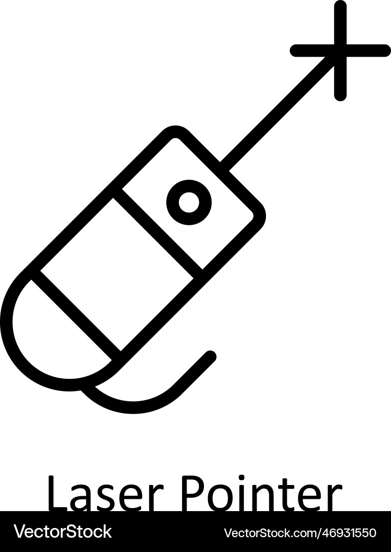 Laser pointer outline icons simple stock vector image