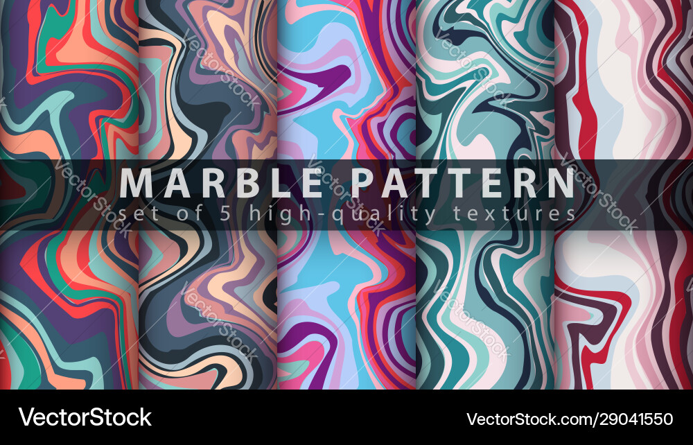 Marble Texture Pattern - Set vector image