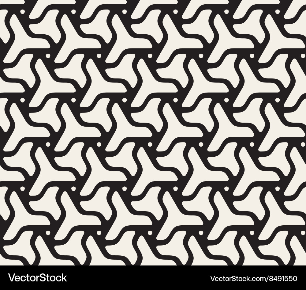 Seamless rounded triangle shape swirl line Vector Image