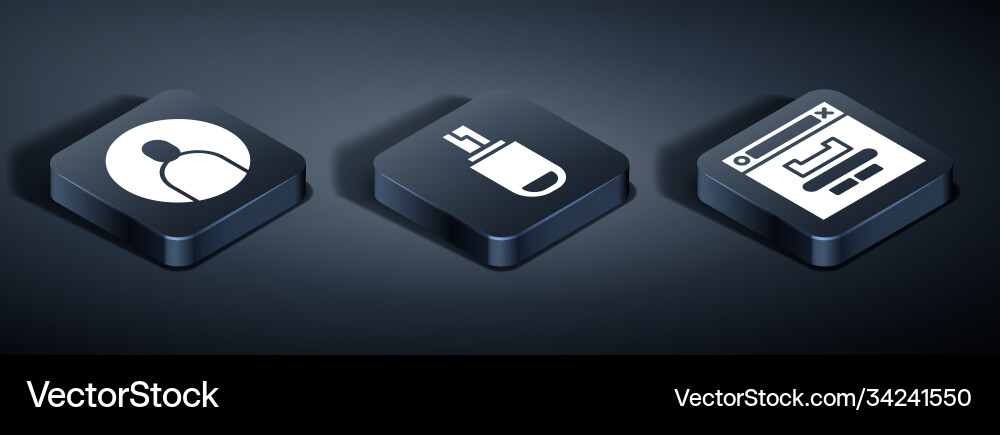 Set isometric create account screen browser Set isometric create account screen browser vector image