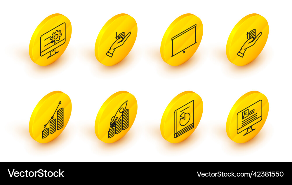 Set line computer monitor with resume user manual Set line computer monitor with resume user manual vector image