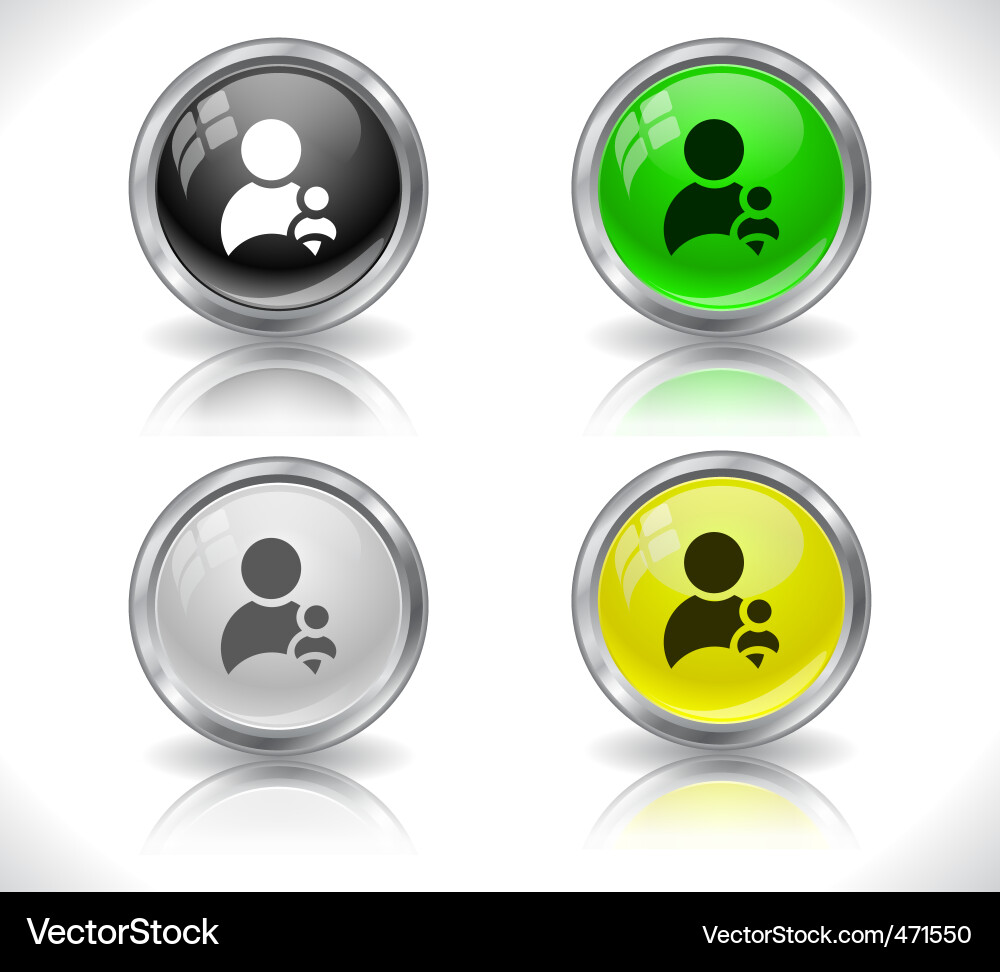 Web design buttons vector image
