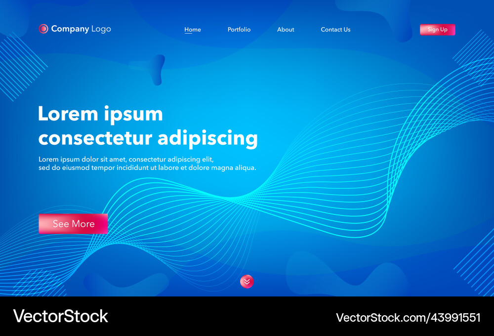 Abstract background website landing page template Abstract background website landing page template vector image