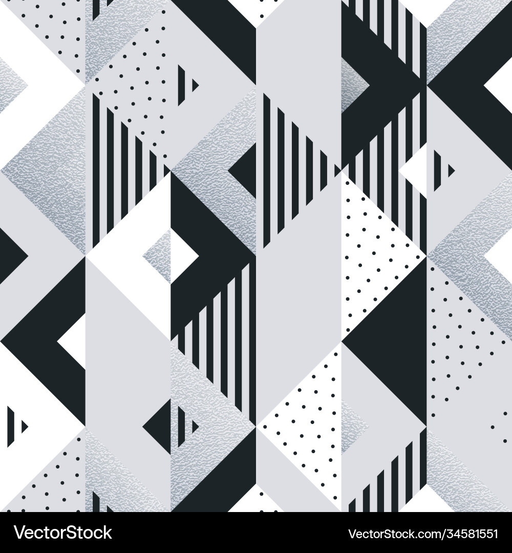Abstract geometric silver pattern background Vector Image