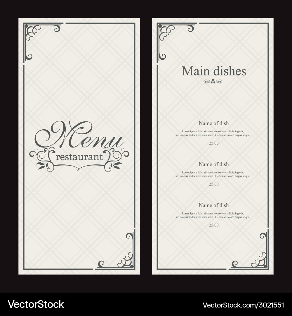 Abstract menu background with some special objects Vector Image