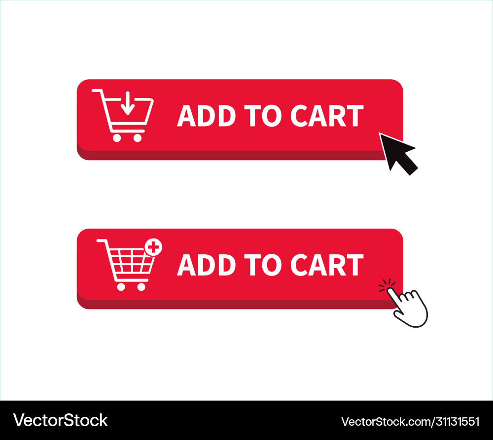 Add to cart button Add to cart button vector image