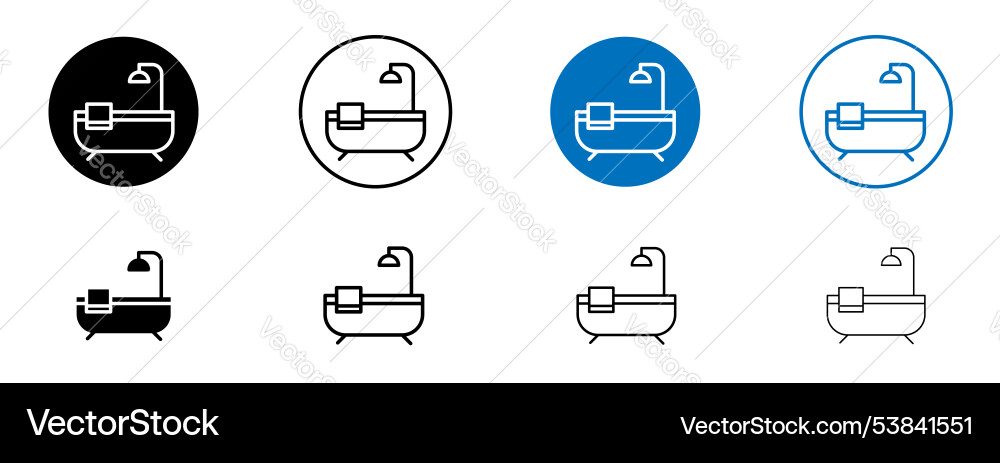 Bathroom Icon Set Royalty Free Vector Image Vectorstock