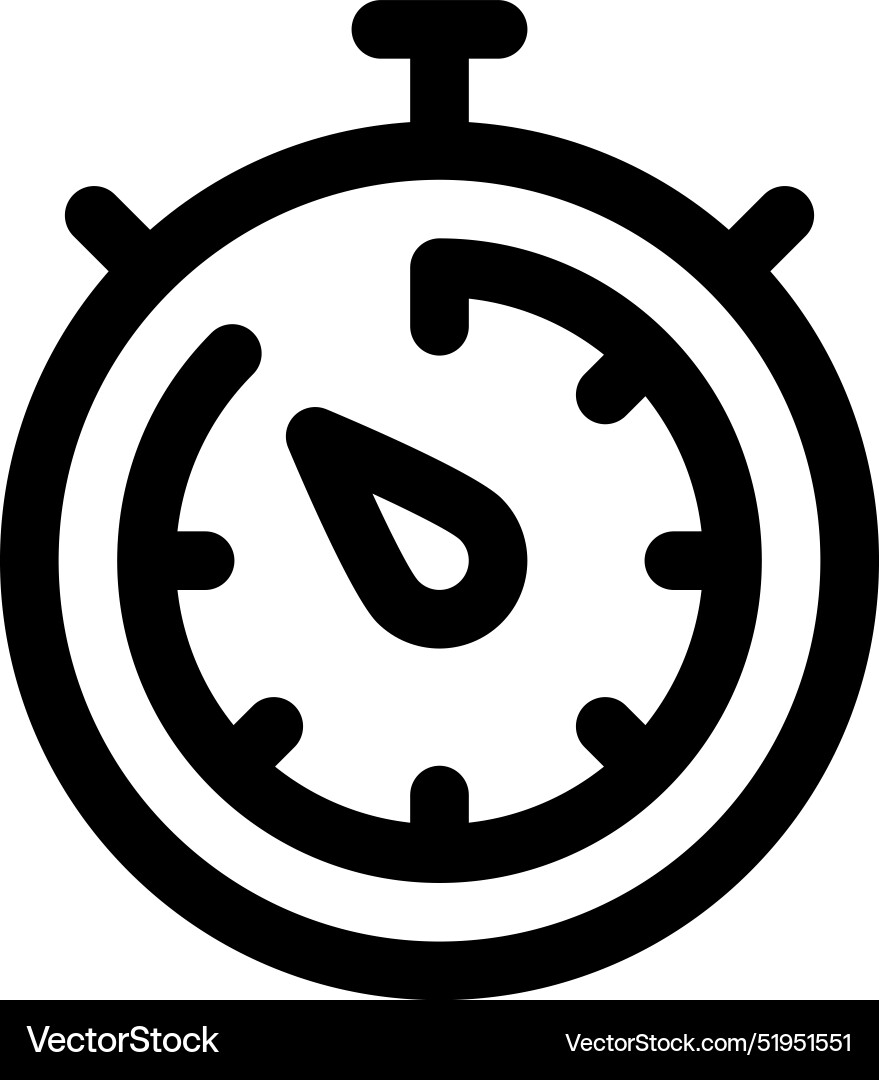 Chronometer icon thin linear style design Chronometer icon thin linear style design vector image
