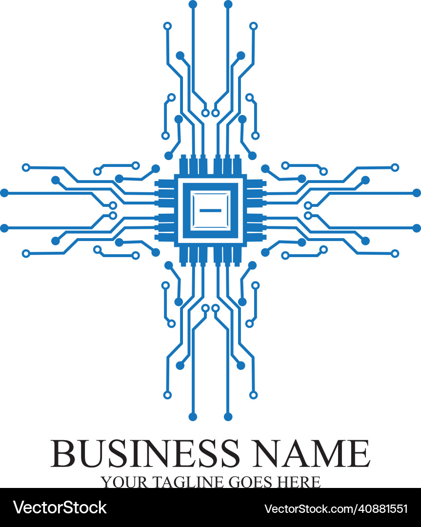 Cpu processor line icon for websites and mobile vector image