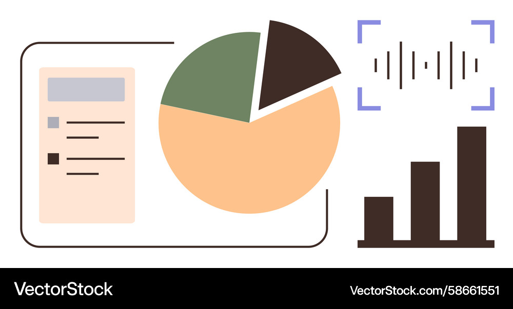 Data Analysis & Insights Visualization Vector Image