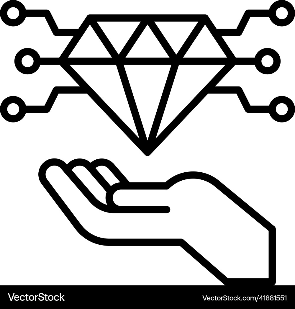 Diamond hand icon crypto related – Royalty-Free Vector | VectorStock
