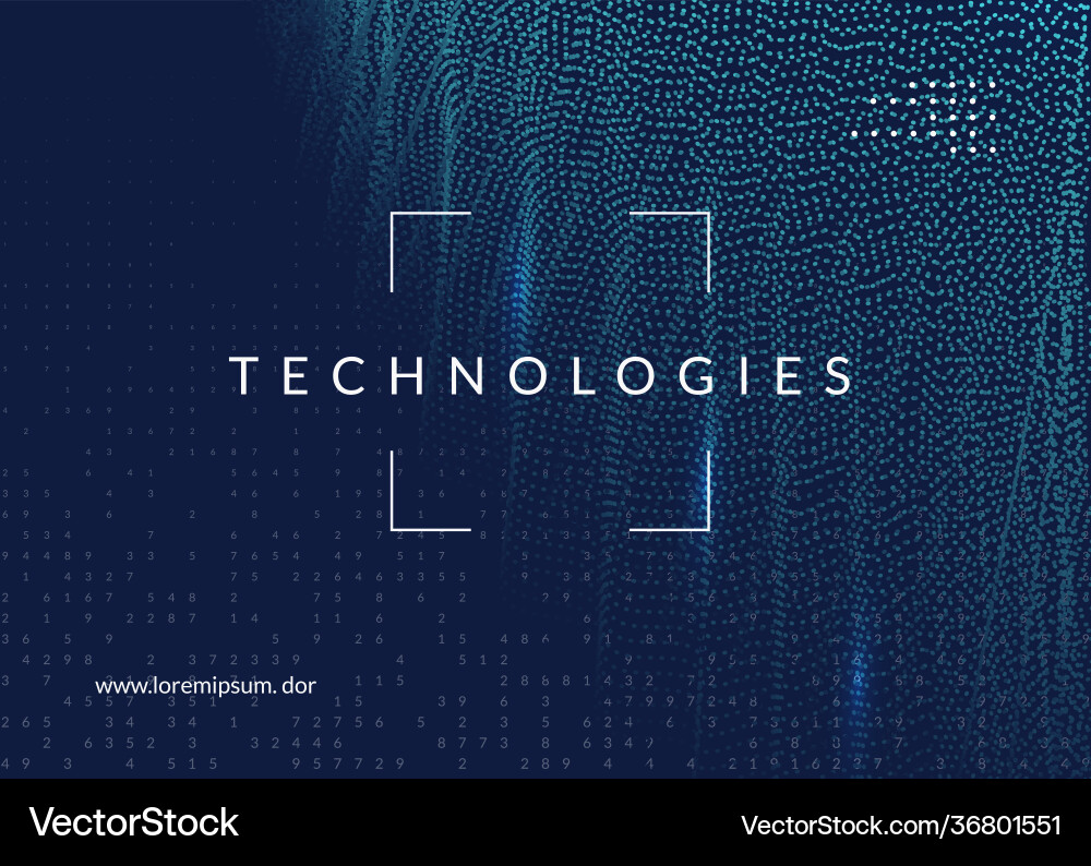 Digital technology abstract background artificial vector image