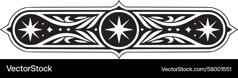 Elegant Star Border Pattern Vector Image