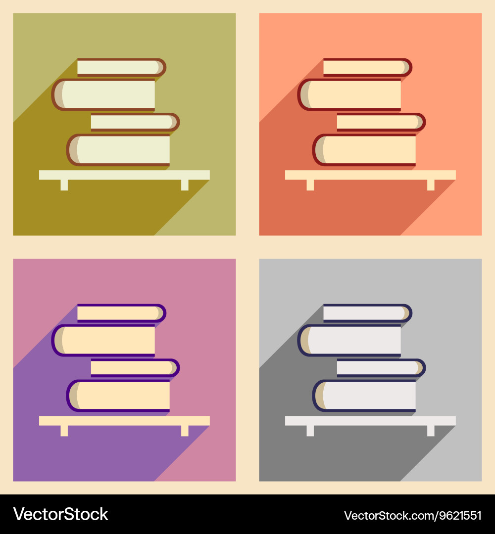 Flat with shadow concept and mobile application Vector Image