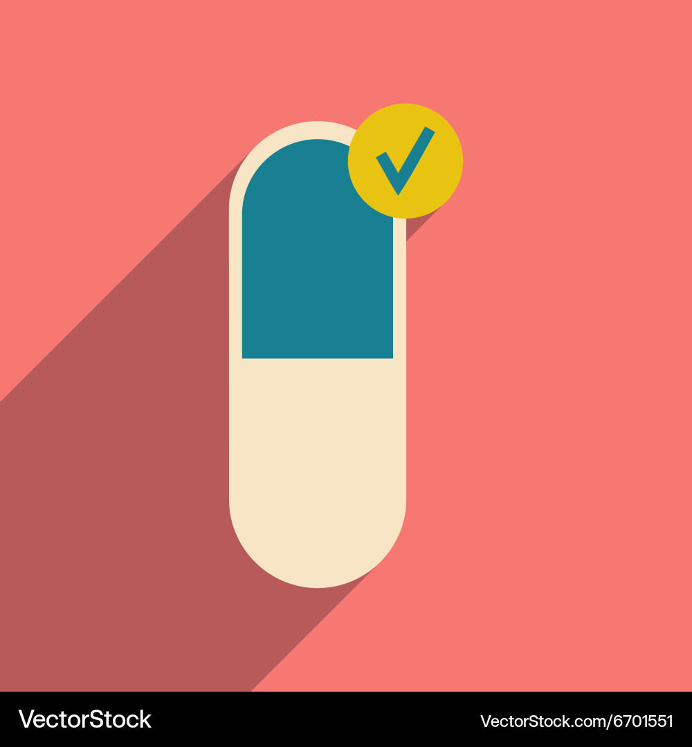 Flat with shadow icon and mobile application Vector Image