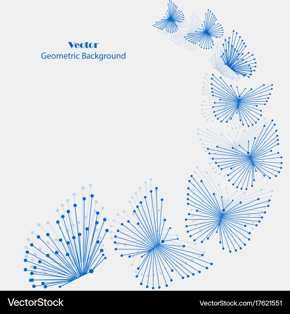 Geometric pattern with connected lines and dots vector image