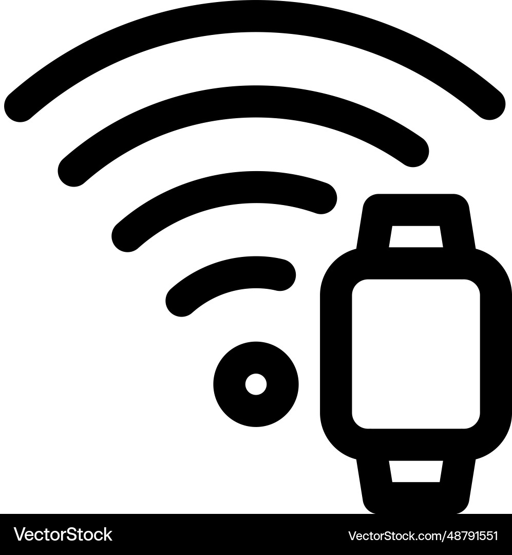 Internet-connected and wirelessly powered vector image