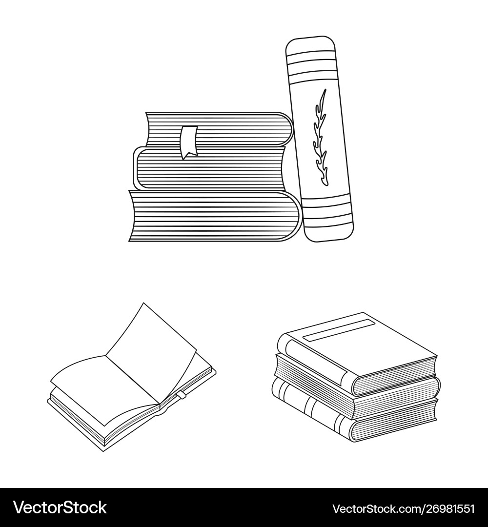 Isolated object study and literature icon set Isolated object study and literature icon set vector image