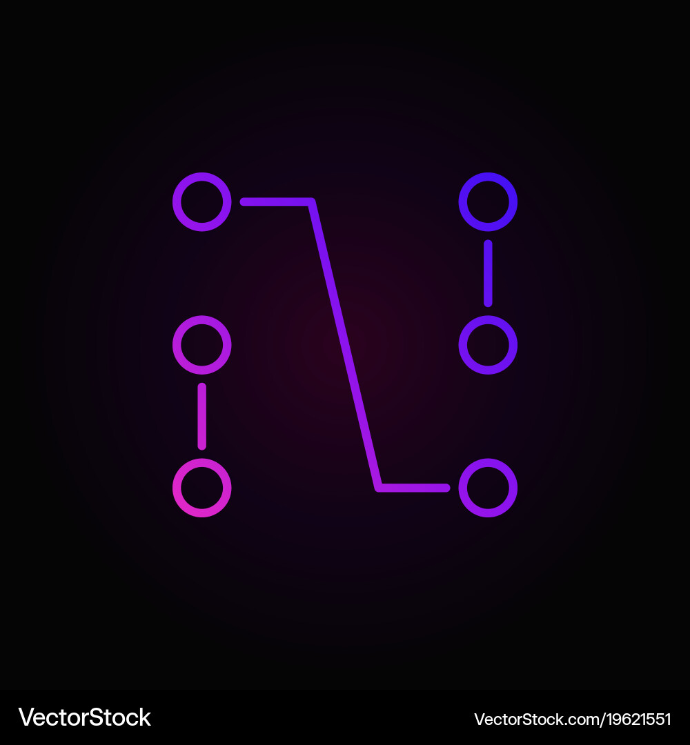Machine learning colorful outline icon vector image