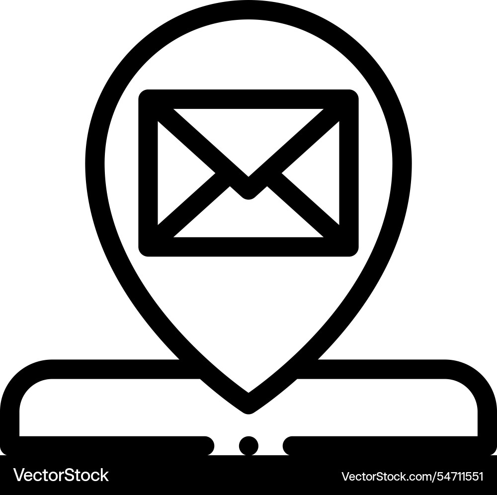 Mail icon thin linear style design isolated Mail icon thin linear style design isolated vector image