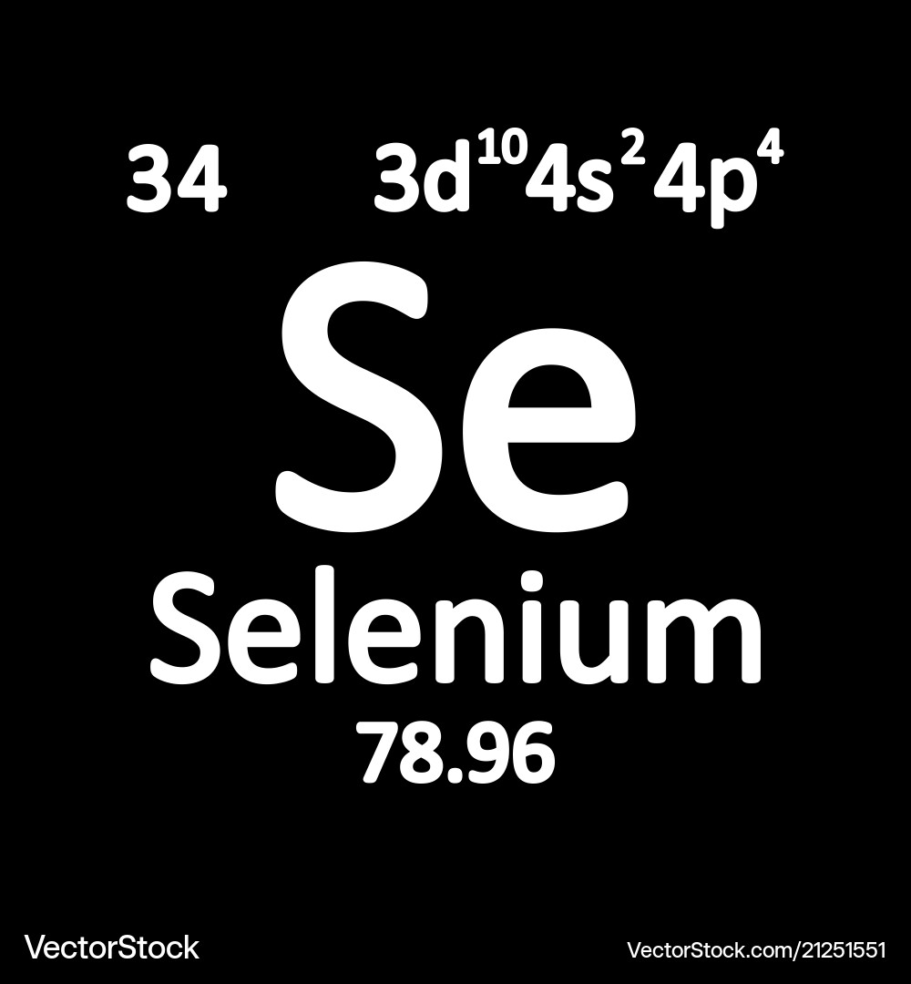 Periodic table element selenium icon Periodic table element selenium icon vector image