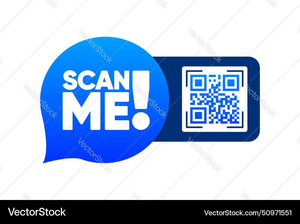 Scan me qr code for smartphone Scan me qr code for smartphone Vector Image