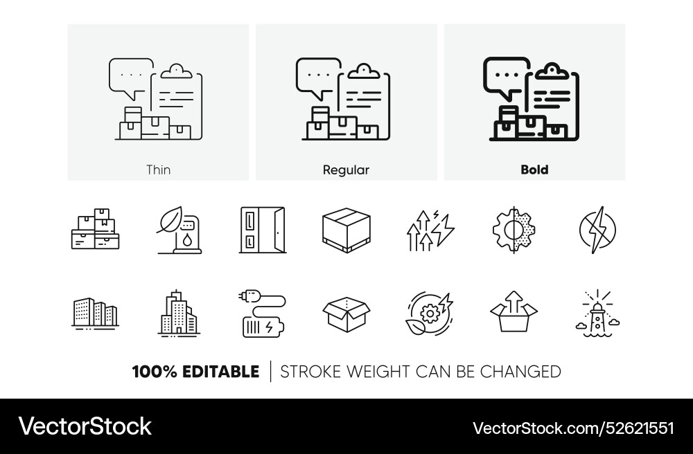 Send box transform and open line icons Send box transform and open line icons vector image