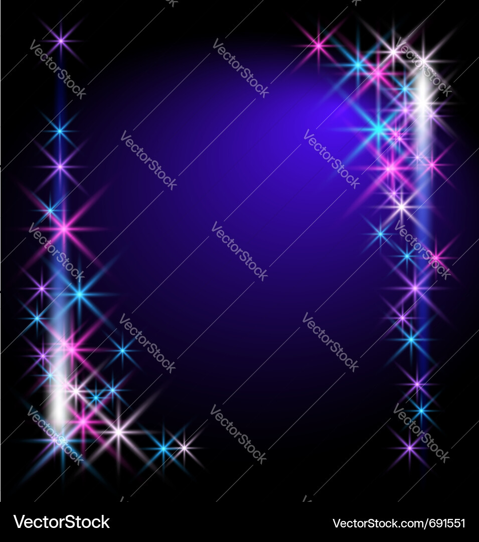 Sparkling Neon Glow Background Vector Image
