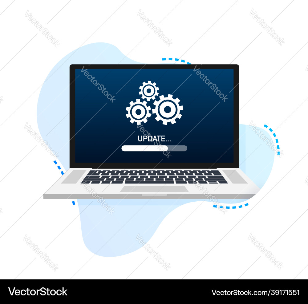 Systemsoftware aktualisieren Daten oder synchronisieren Systemsoftware aktualisieren Daten oder synchronisieren vektorbild