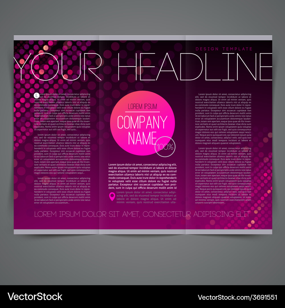 Template abstract leaflet page design vector image