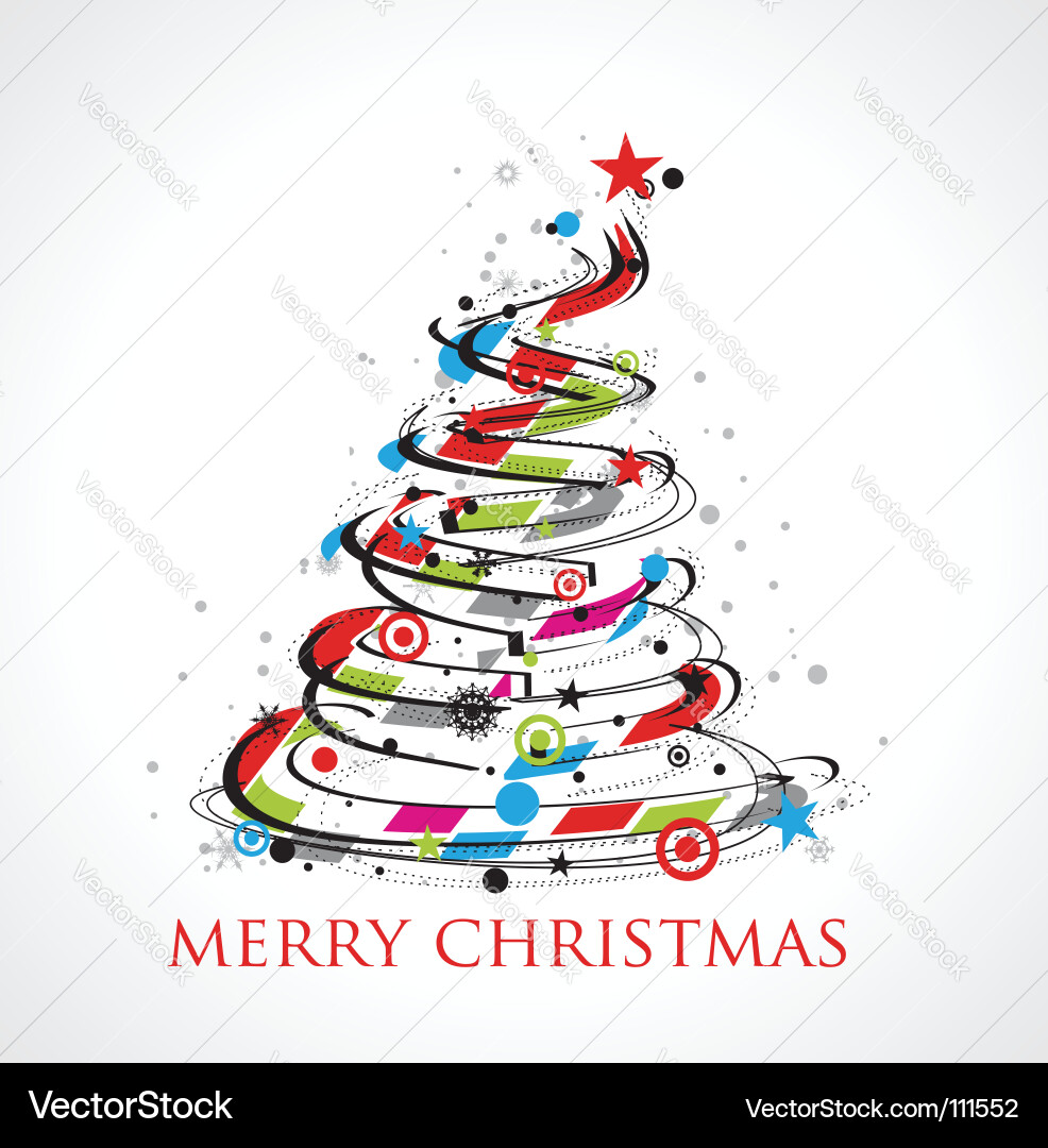 Abstract Christmas Tree Vector Image