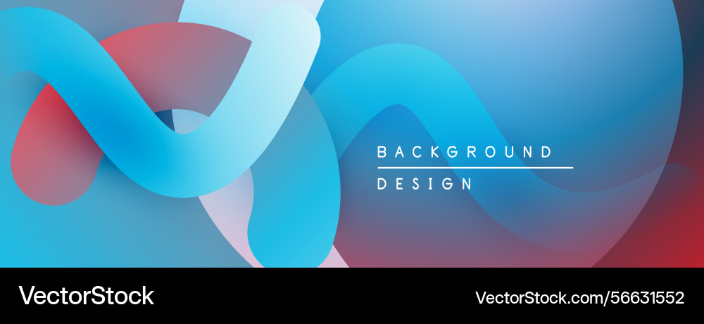 Abstract fluid shapes overlap creating vibrant Abstract fluid shapes overlap creating vibrant vector image