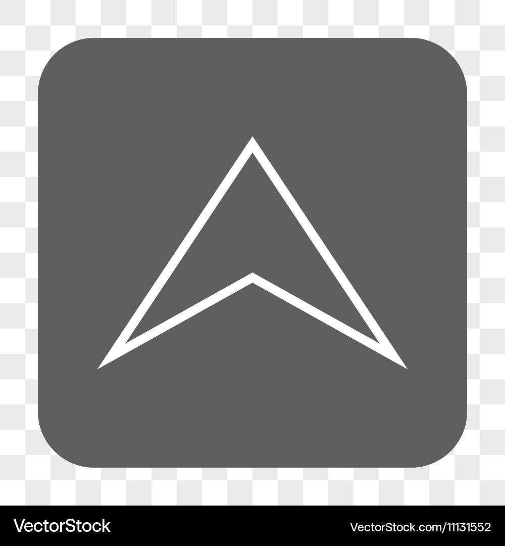 Arrowhead up rounded square button vector image