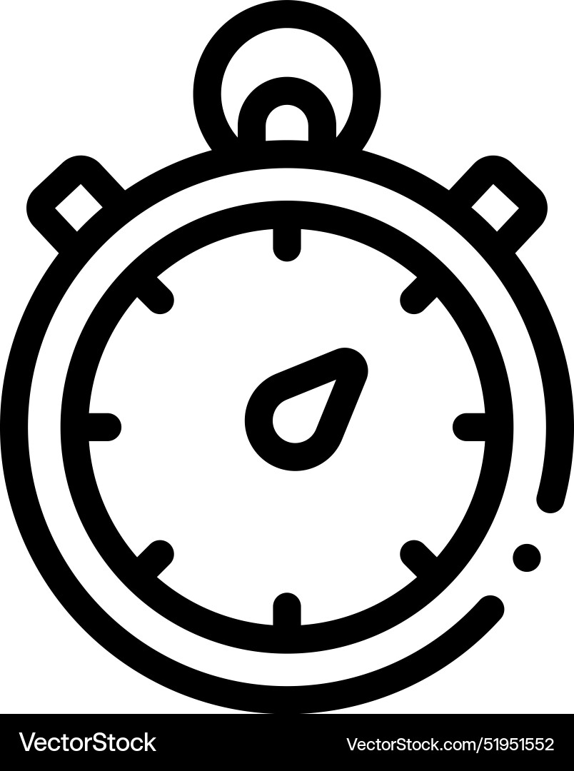 Chronometer icon thin linear style design Chronometer icon thin linear style design vector image