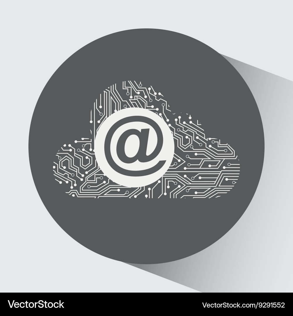 Cloud computing design vector image