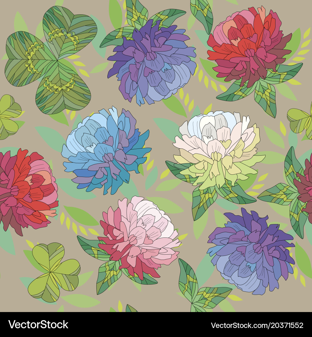 Clover background seamless pattern vector image