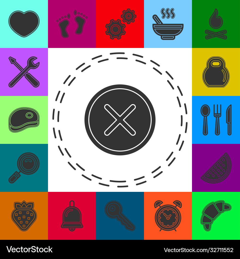 Delete sign icon remove button Vector Image