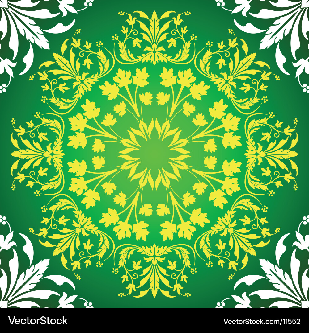 Elegant Floral Scroll Pattern Vector Image