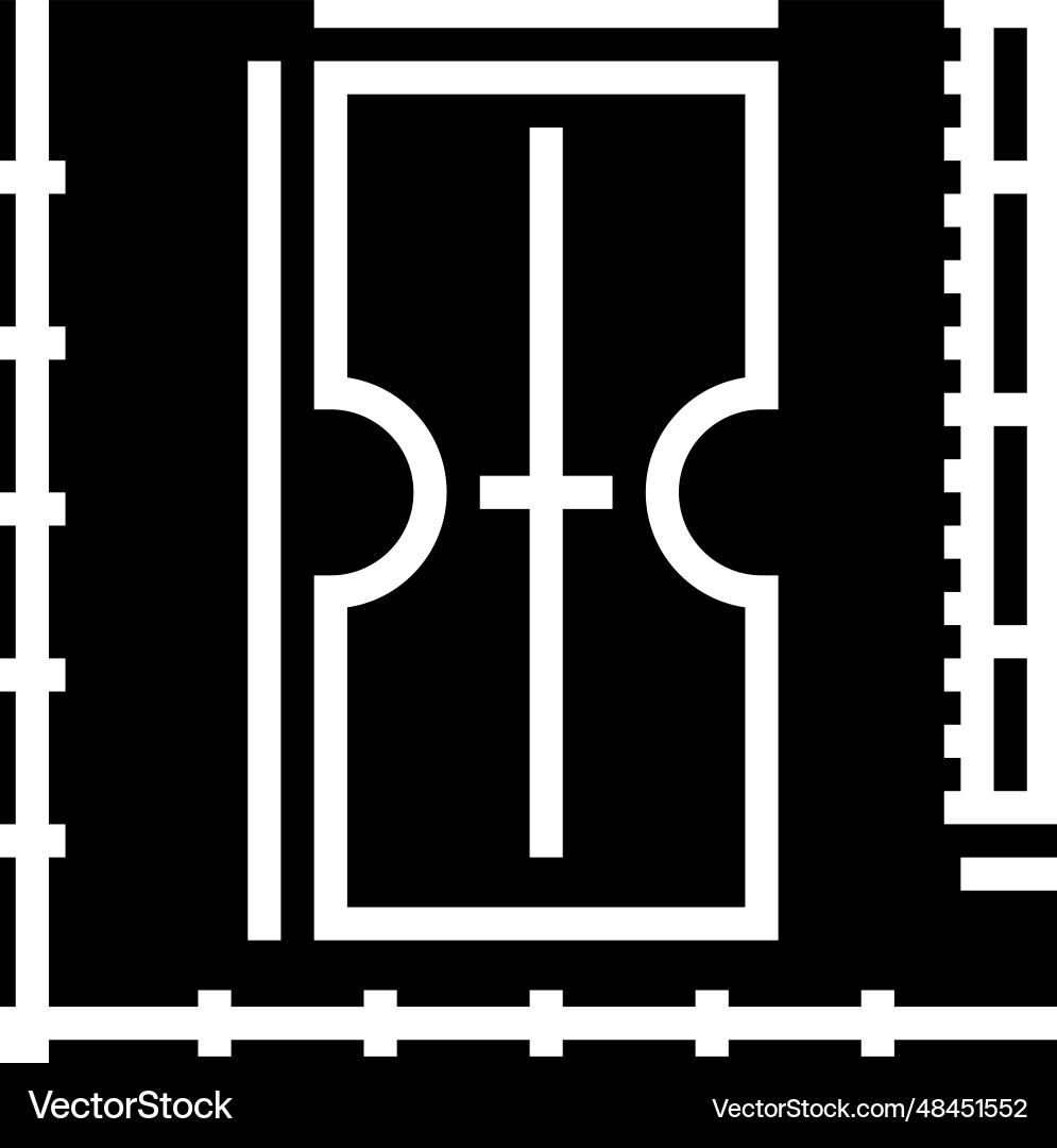 Finite element analysis mechanical engineer glyph Vector Image