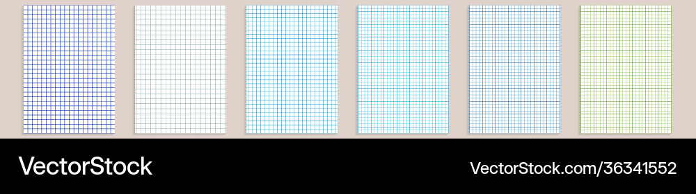 Grid paper set abstract squared background Grid paper set abstract squared background vector image