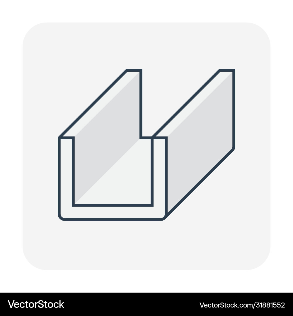 Gutter shape icon Gutter shape icon vector image