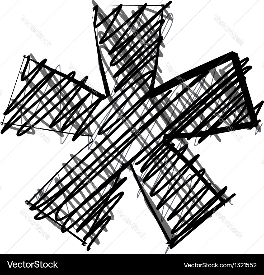 Hand Drawn Script Font Vector Image