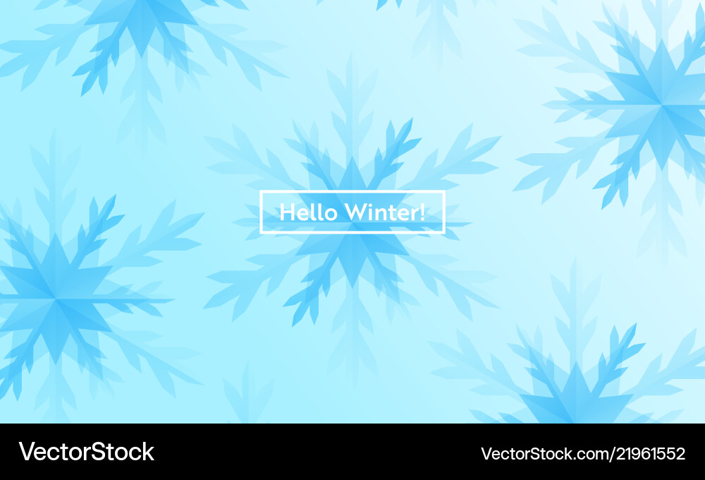 Hello winter layout with snowflakes for web site Hello winter layout with snowflakes for web site vector image
