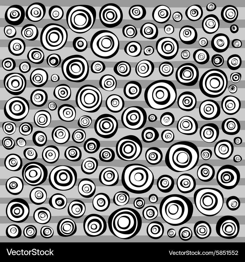 Loop spiral concentric circles collection vector image