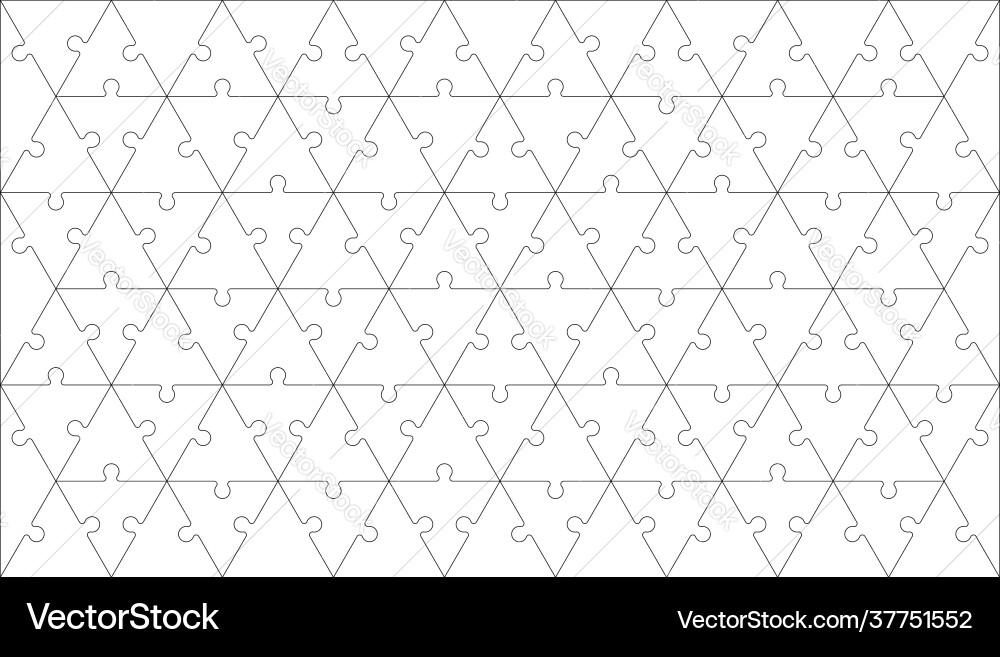 Puzzles grid - blank template with triangle pieces Puzzles grid - blank template with triangle pieces Vector Image